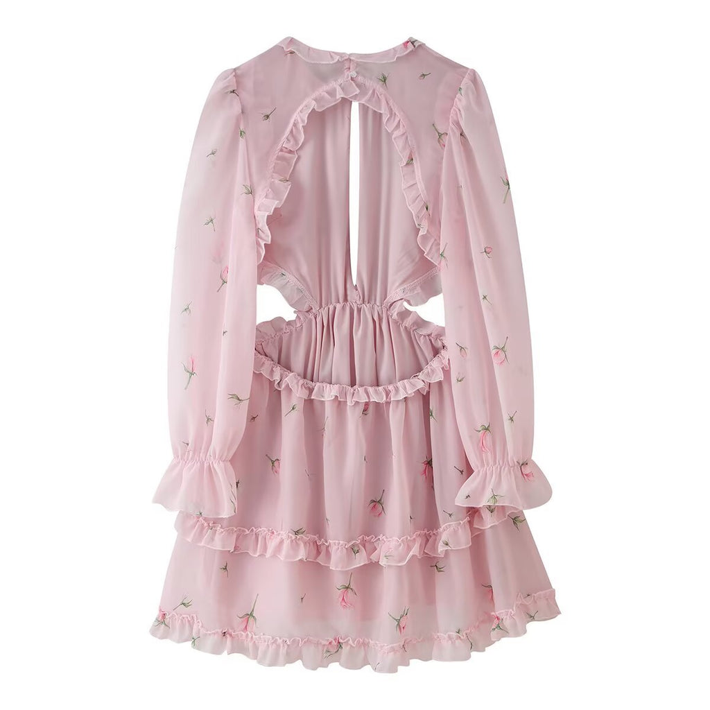 Blumenkleid mit Bauchfreihaltung