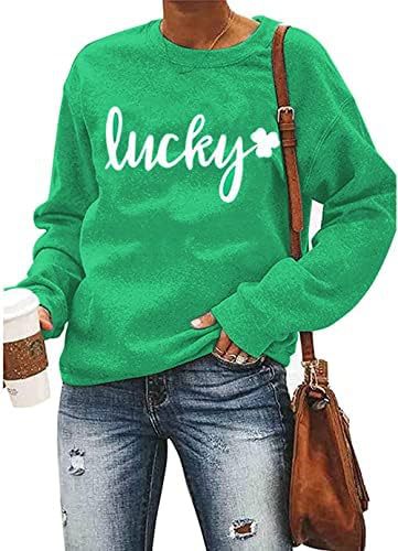 Gedruckter Langarm Pullover Damen