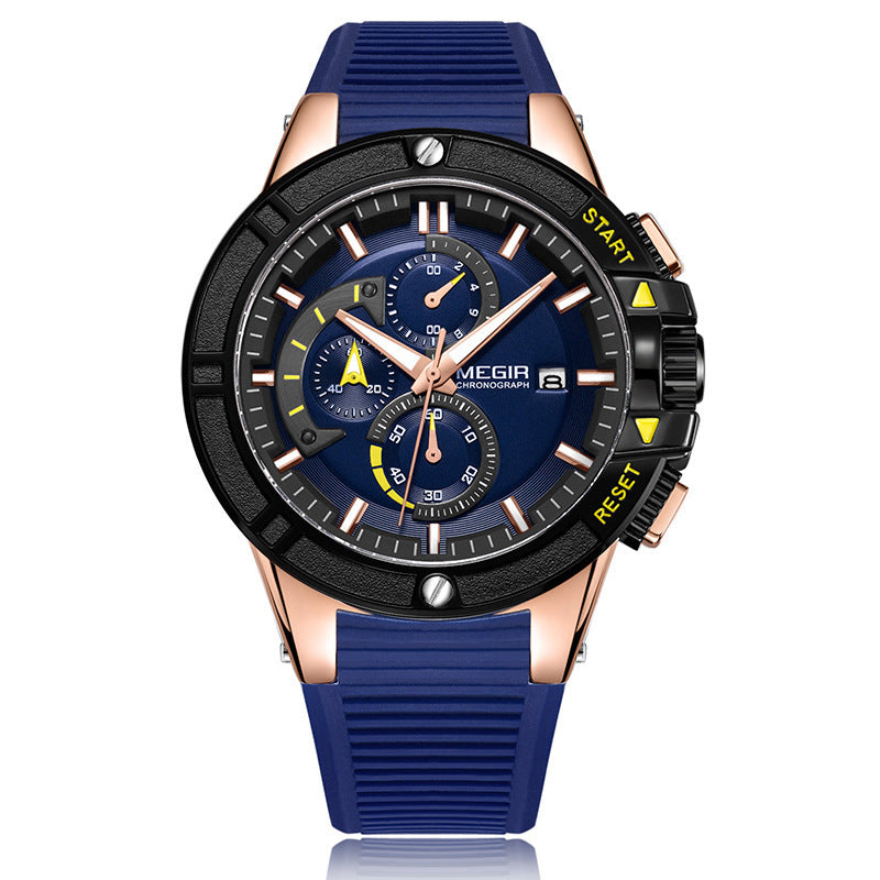 Herren Quarzuhr mit Chronograph und Kalender – Bild 3 | LuxeStyle