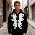 Kapuzen-Cardigan mit Augen-Print für Herren