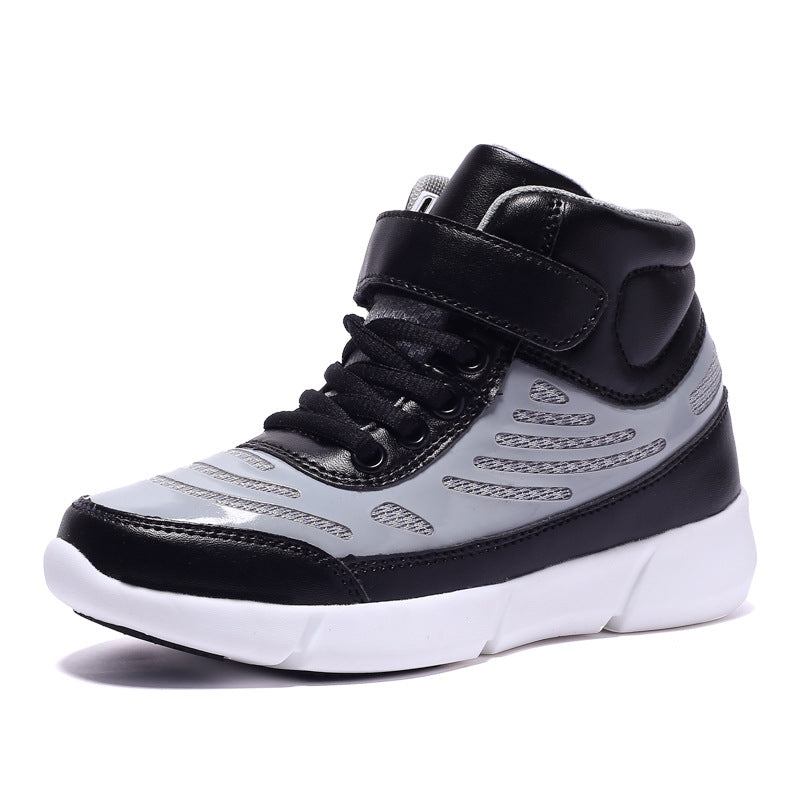 Flying Woven High-top LED-Freizeitschuhe – Bild 5 | LuxeStyle