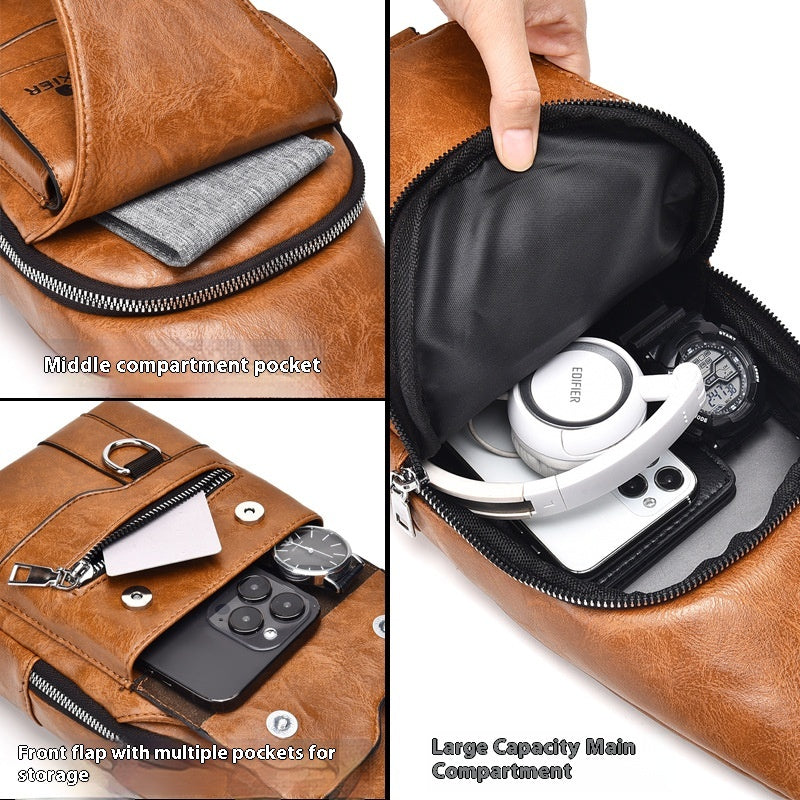 Grosses wasserdichtes Schultertasche Retro – Bild 2 | LuxeStyle