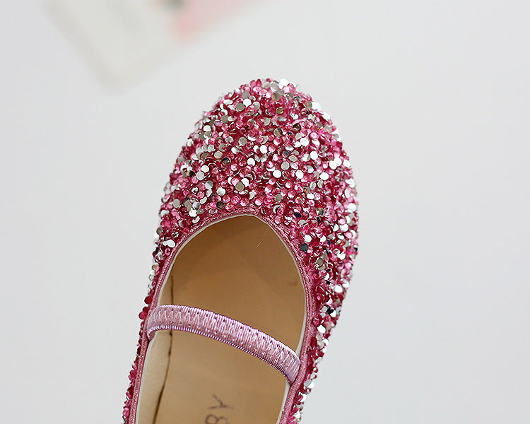 Mädchen-Pumps mit Glitzer und weicher Sohle