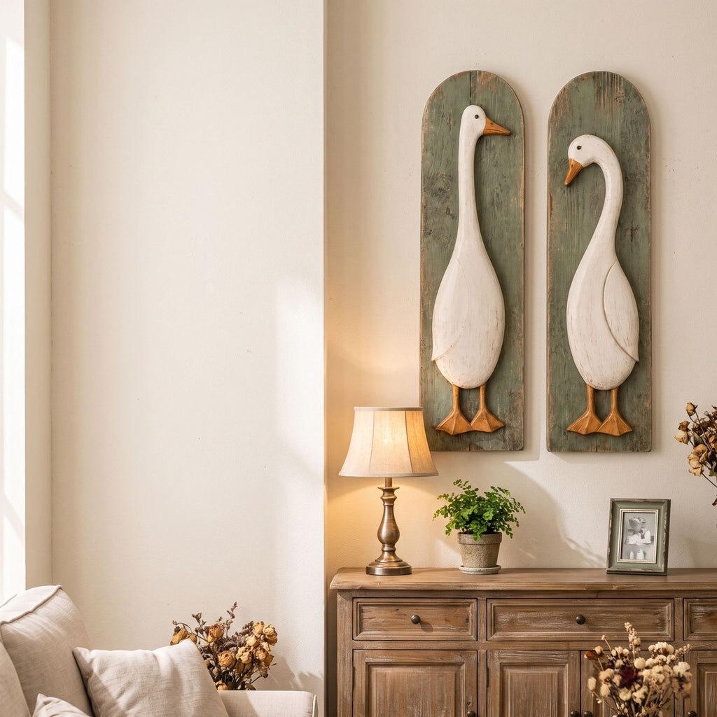 Wandsticker Gans aus Holz – Bild 3 | LuxeStyle