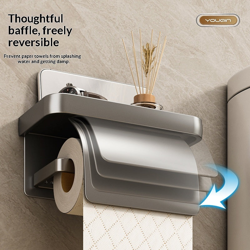 Wandmontierter WC-Papierhalter aus Aluminium