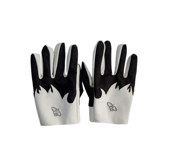 Winterhandschuhe aus Schafsleder mit Krokoprägung