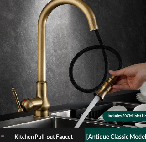 Kupfer Wasserhahn ausziehbar für Küche und Bad – Bild 11 | LuxeStyle