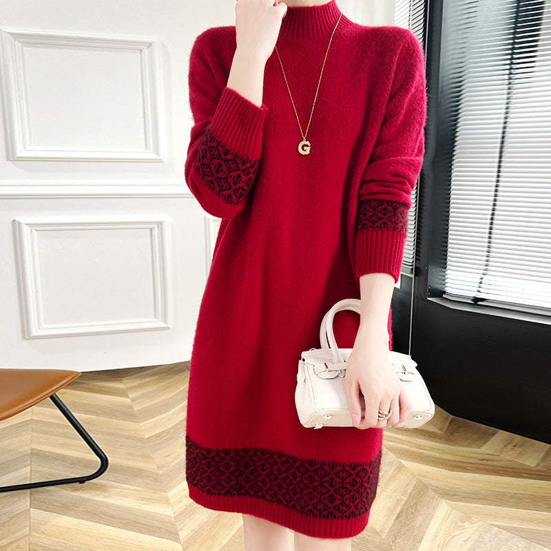 Wollrock-Kleid, retro-stil