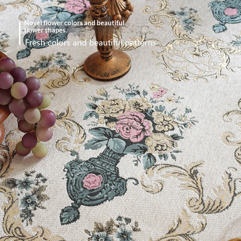 Tischdecke mit botanischem Blumenmuster – Bild 2 | LuxeStyle
