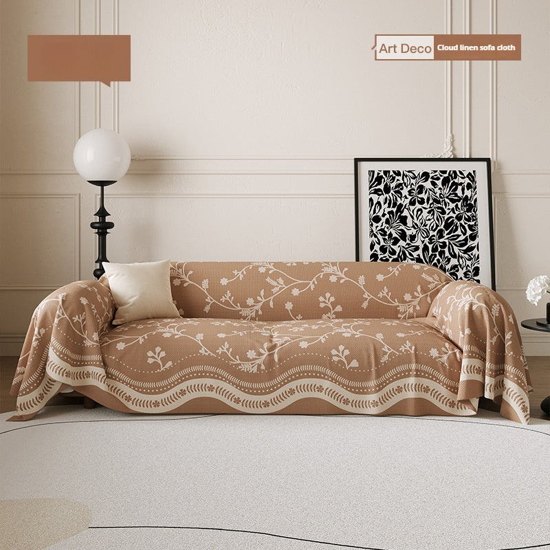 Französischer Retro Sofaüberwurf mit Pflanzenmuster – Bild 4 | LuxeStyle