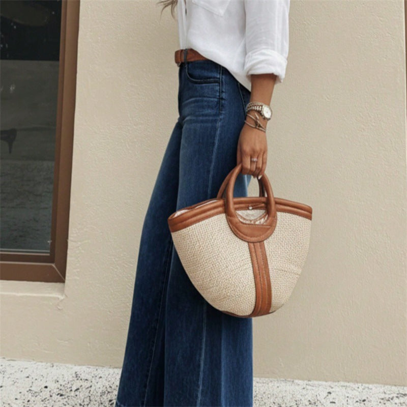 Amerikanische Loose Fit High-Waist Flared Jeans