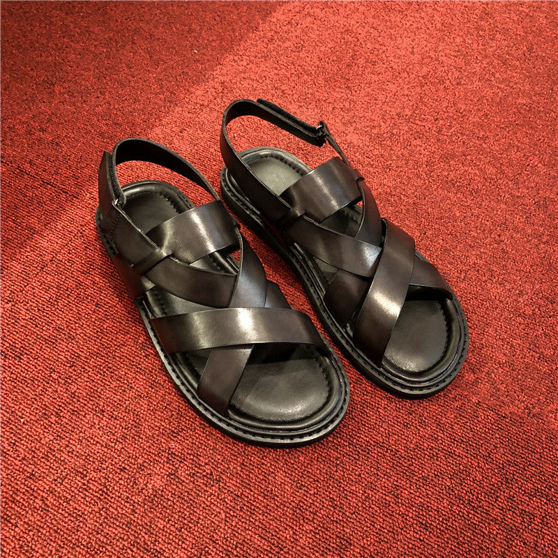 Sommer-Sandalen aus echtem Leder für Herren