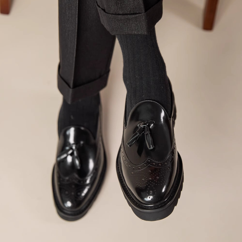 Herren Freizeit-Lederschuhe Übergrössen | LuxeStyle