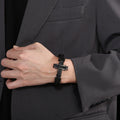 Herrenarmband aus Titanstahl mit Kreuz-Anhänger – Bild 4 | LuxeStyle