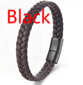 Doppellagiges Lederarmband aus Edelstahl – Bild 6 | LuxeStyle