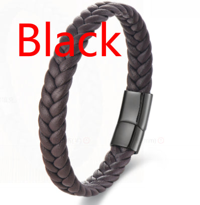 Doppellagiges Lederarmband aus Edelstahl – Bild 6 | LuxeStyle
