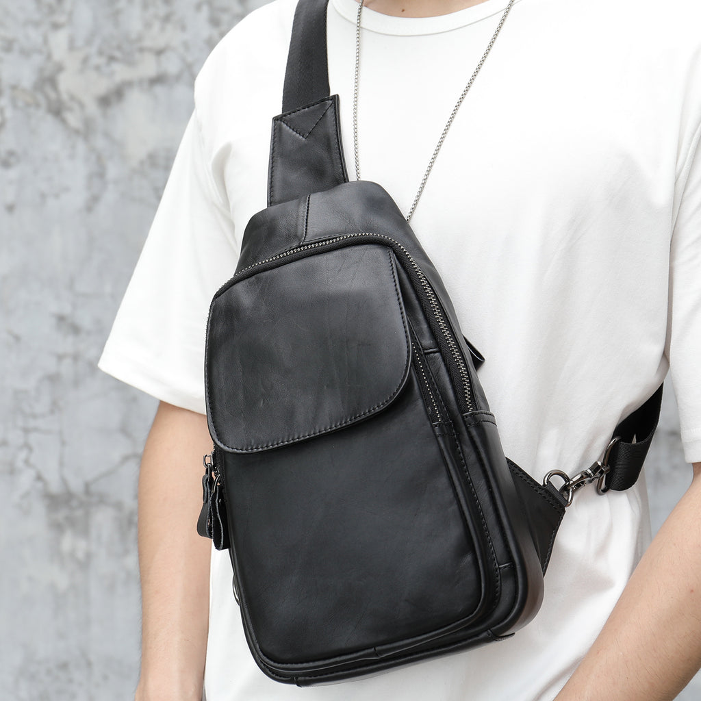 Herren Schultertasche aus Vollschicht-Leder – Bild 5 | LuxeStyle