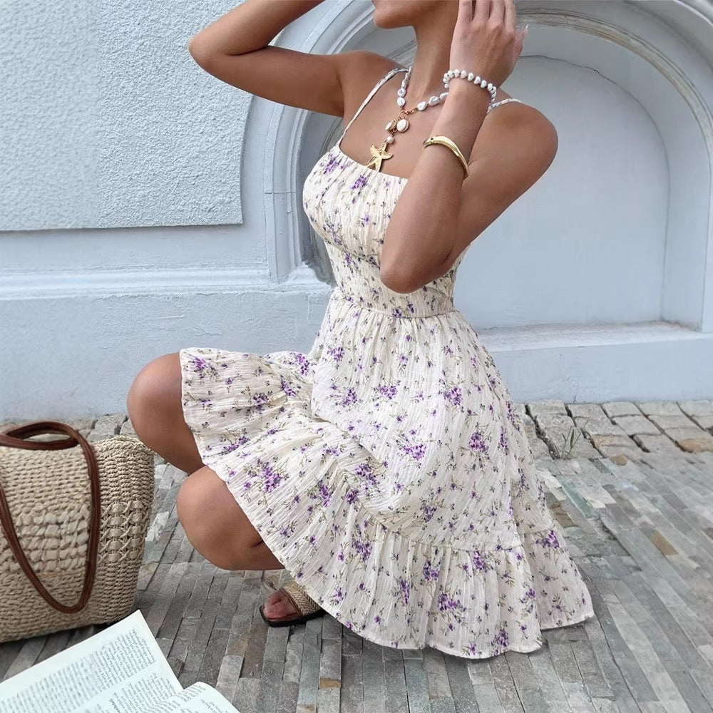 Elegantes, tailliertes Blumenkleid | LuxeStyle