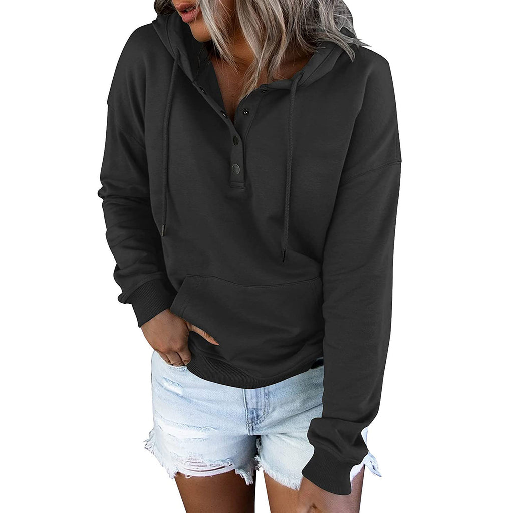 Lässiger Hoodie mit Kordelzug und Taschen