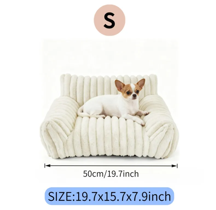 Kuscheliges Katzensofa mit Cord-Fleece