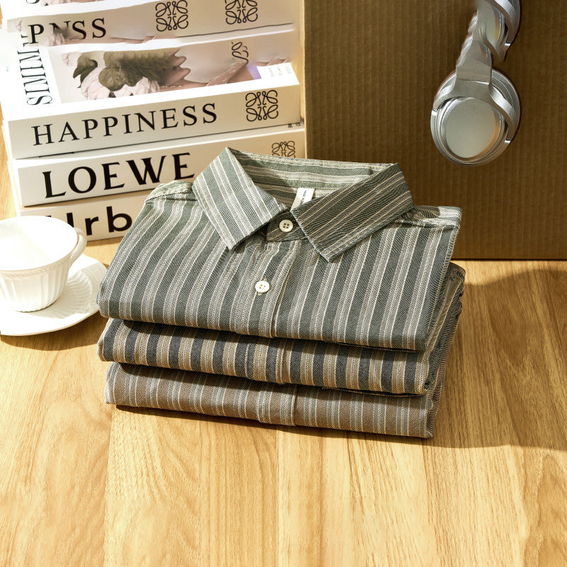 Gestreiftes Langarmshirt für Herren – Ansicht 7