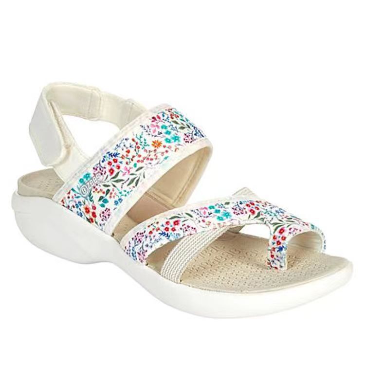 Grosse Sandalen mit Klett-Clip-Plattform für Frauen | LuxeStyle