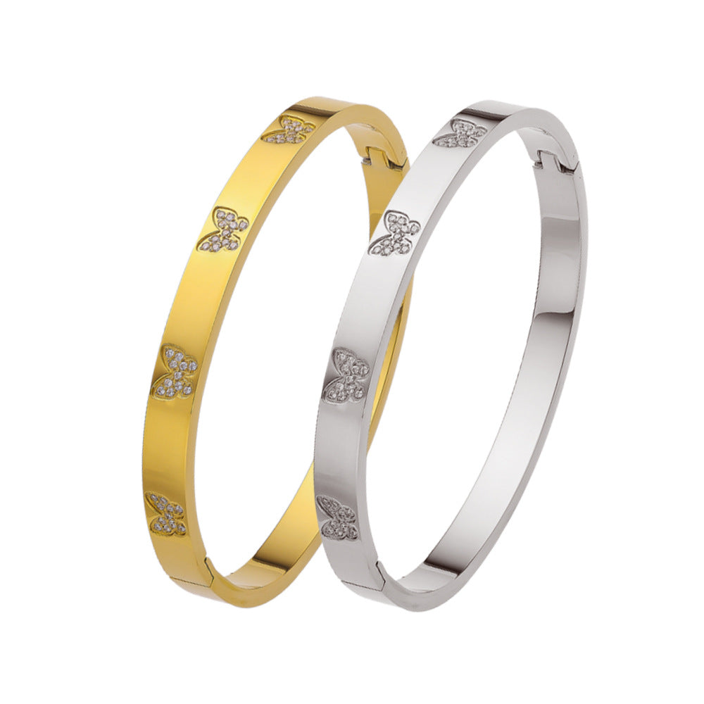 Armband mit Schmetterling aus Edelstahl – Bild 3 | LuxeStyle