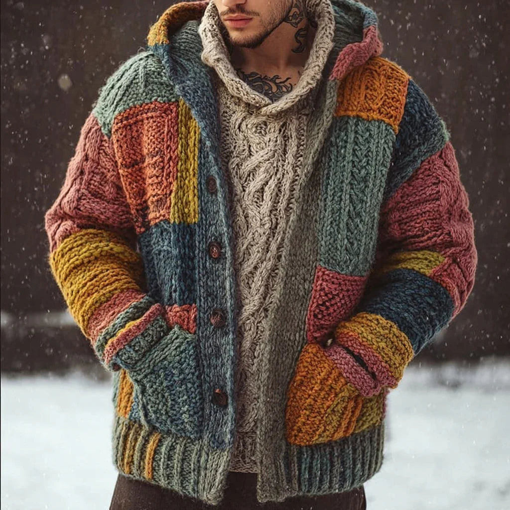 Abstrakte Cape-Jacke für Herren