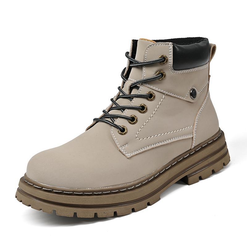 Einfache Casual Übergrössen Leder Martin Boots – Bild 2 | LuxeStyle