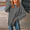 Unifarbener Pullover – vielseitiges Langarm-Shirt