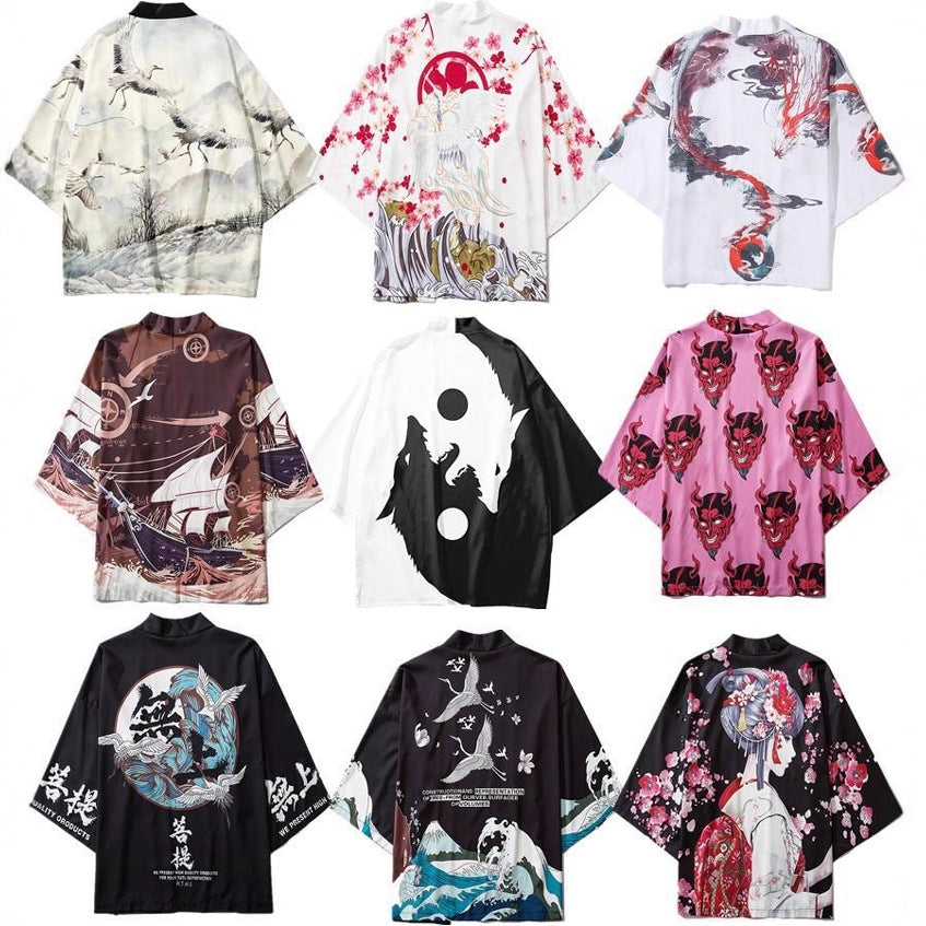 Loose Fit Printed Cardigan Herren