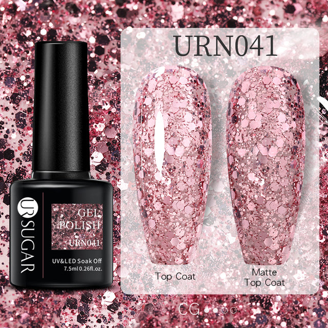 Farbgel Nagellack Schwarz Weiss Rot Glitzer Matt
