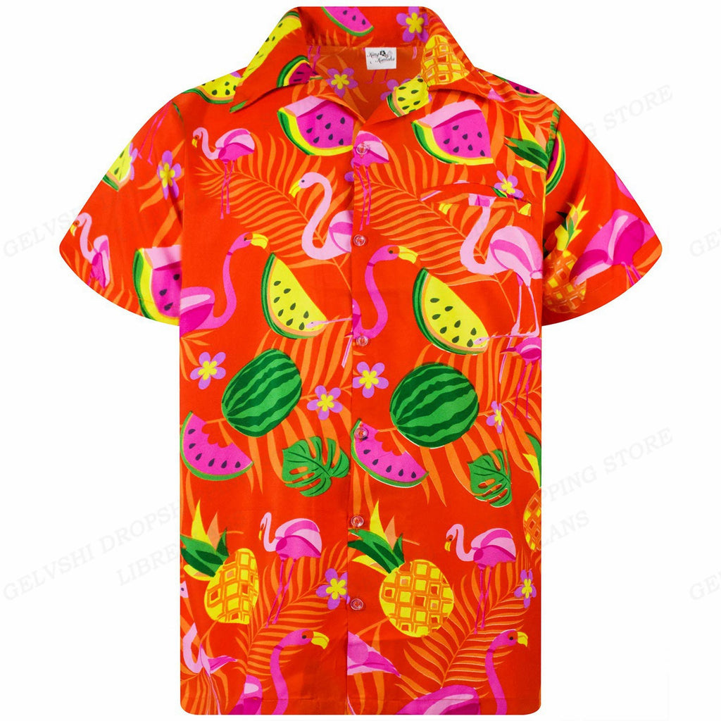Herren Hawaiihemd gestreift