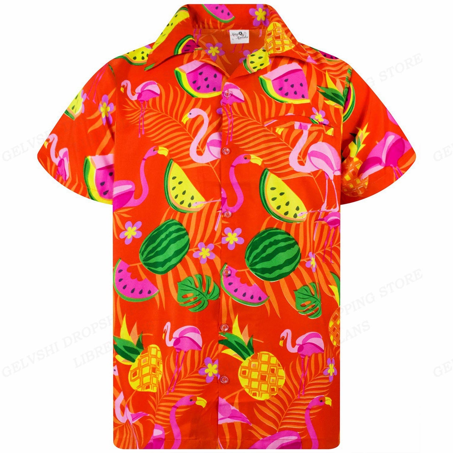 Herren Hawaiihemd gestreift
