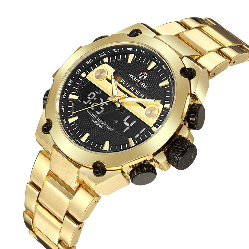 Quarz-Herrenuhr mit Stahlband, wasserdicht – Bild 5 | LuxeStyle