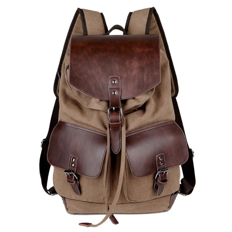 Schlichte Tasche aus Kanvas und Leder – Bild 6 | LuxeStyle