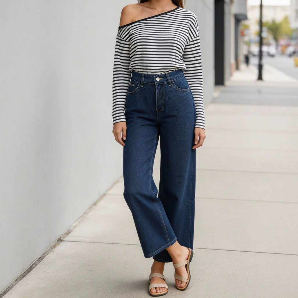 Retro Straight-Leg Jeans für Damen