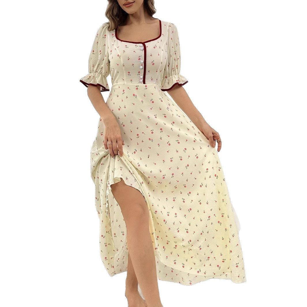 Französisches Kleid mit kurzen Ärmeln – Bild 4 | LuxeStyle