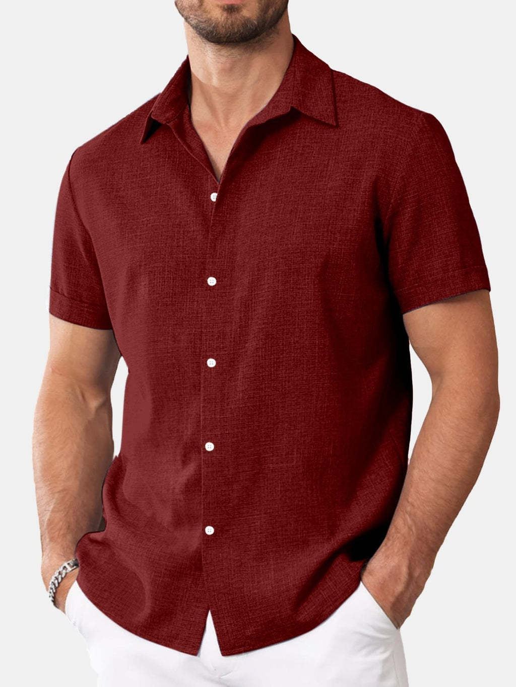 Herren Kurzarmhemd mit Print