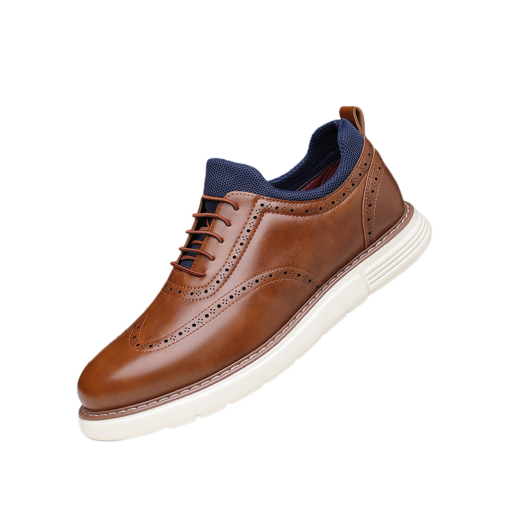 Leder Sneaker mit atmungsaktivem Obermaterial – Bild 4 | LuxeStyle