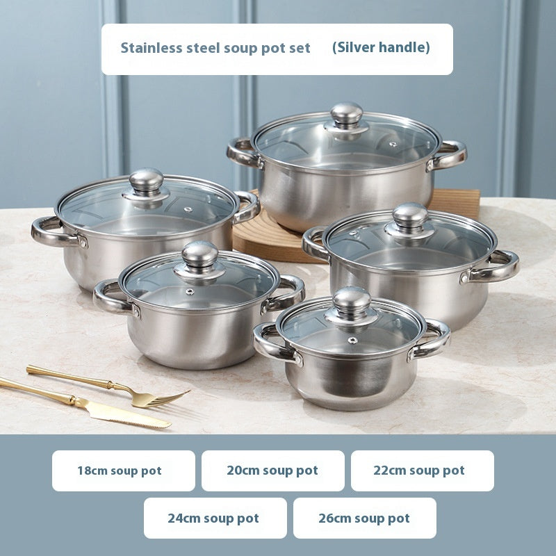 Suppentopf-Set mit Dämpfeinsatz – Bild 3 | LuxeStyle