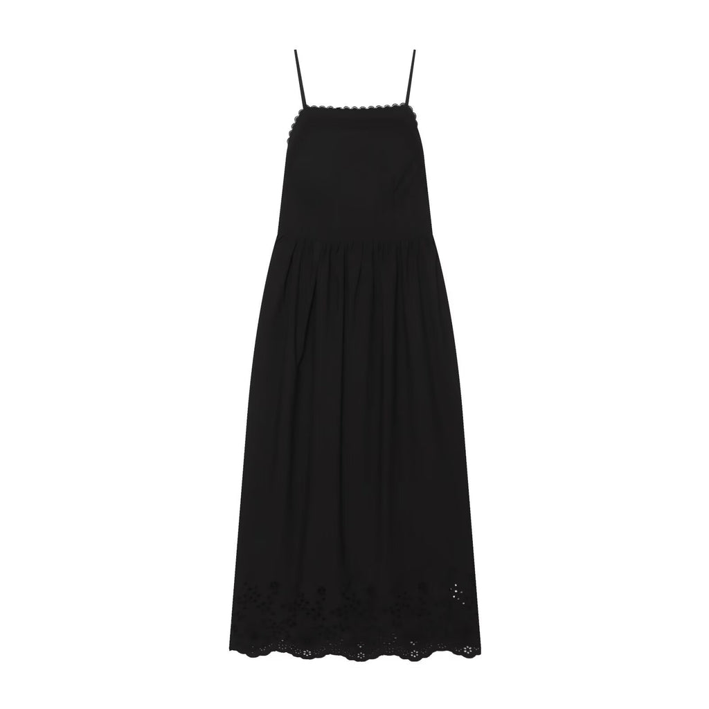 Elegantes besticktes Off-Shoulder Midi-Kleid