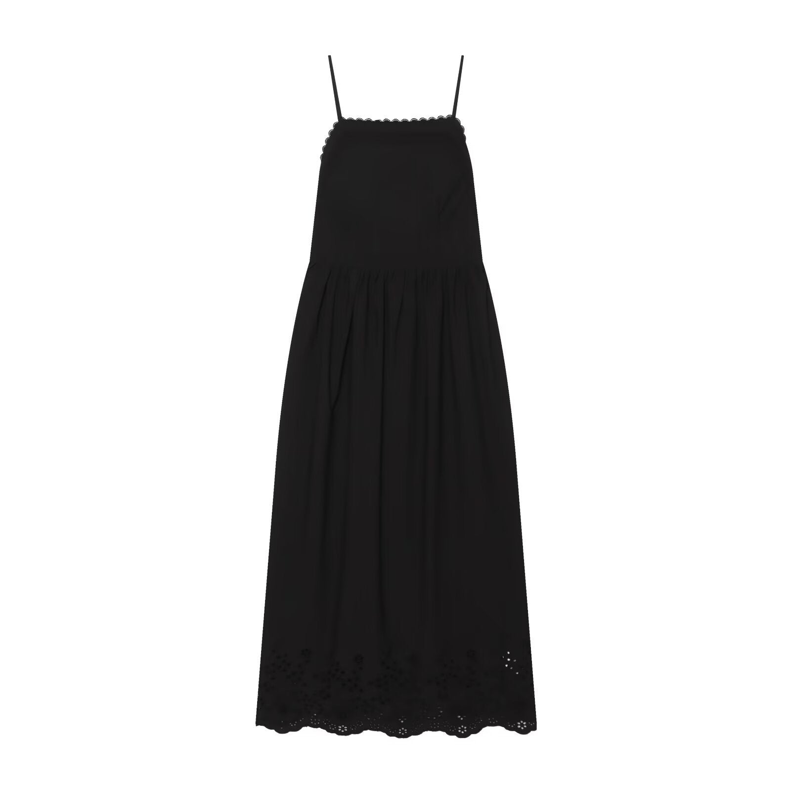 Elegantes besticktes Off-Shoulder Midi-Kleid