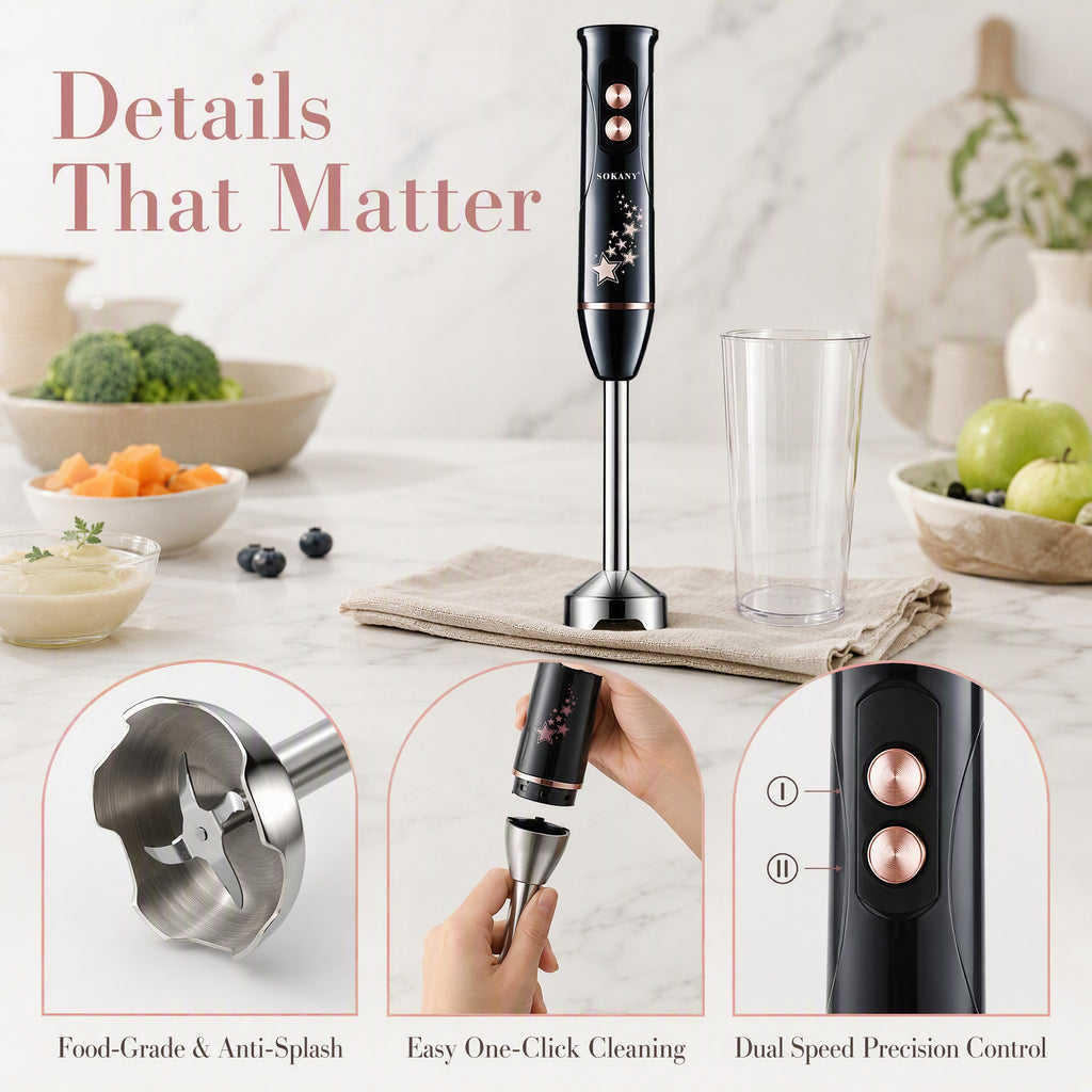 Elektrischer Stabmixer mit Mixbecher – Bild 5 | LuxeStyle