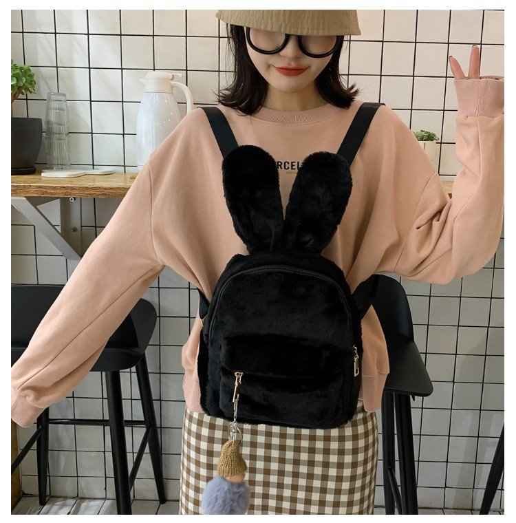Plüsch-Rucksack mit Hasenohren für Kinder