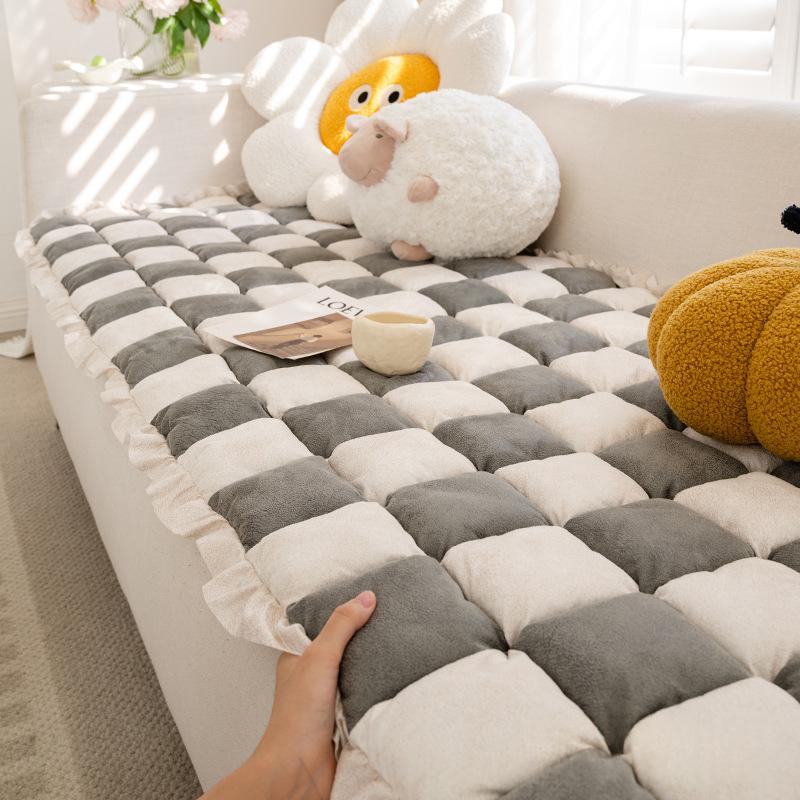 Patchwork Sofa-Kissen aus Chenille