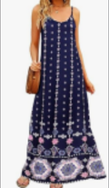 Supnier Maxi-Sommerkleid mit V-Ausschnitt