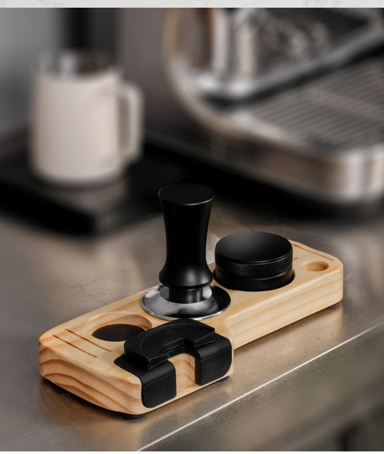 Universal Kaffeepress-Basis aus Buchenholz