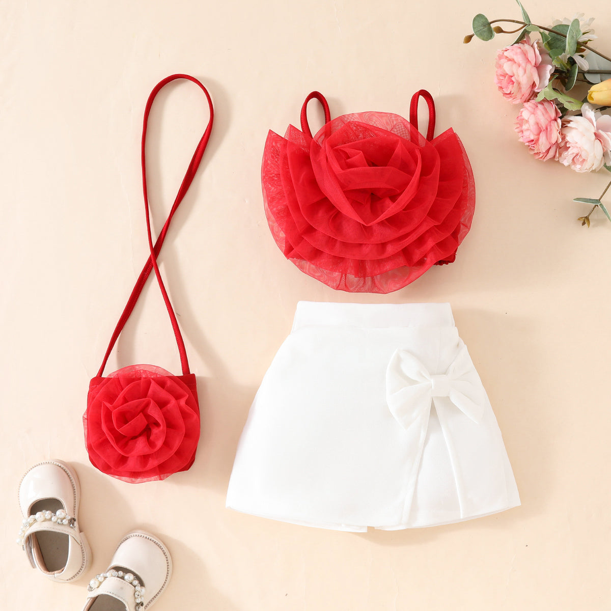 3-teiliger 3D-Blumen-Strampler für Mädchen – Bild 9 | LuxeStyle