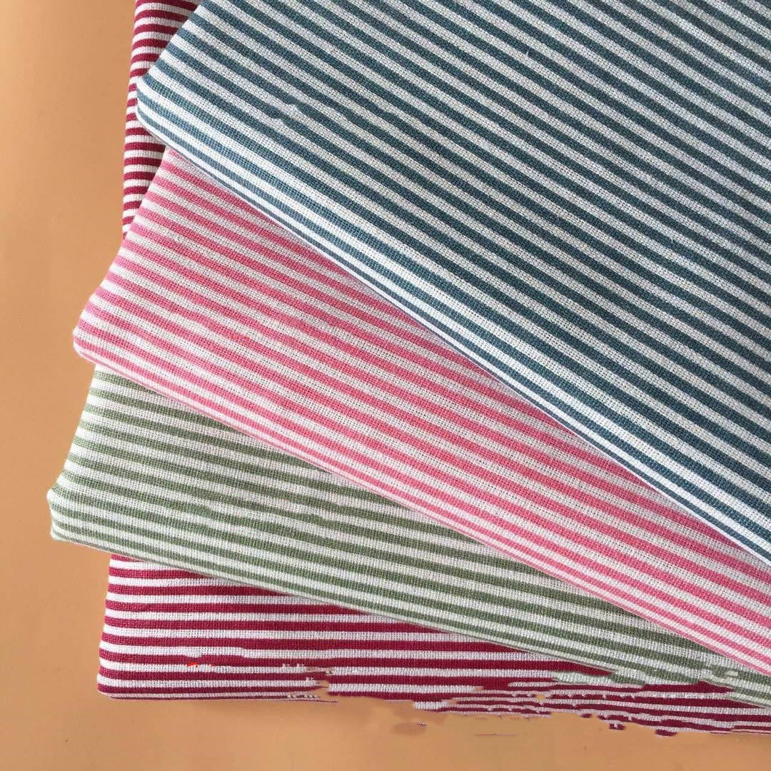 Leinen-Baumwollstoff mit Farbstreifen – Bild 9 | LuxeStyle